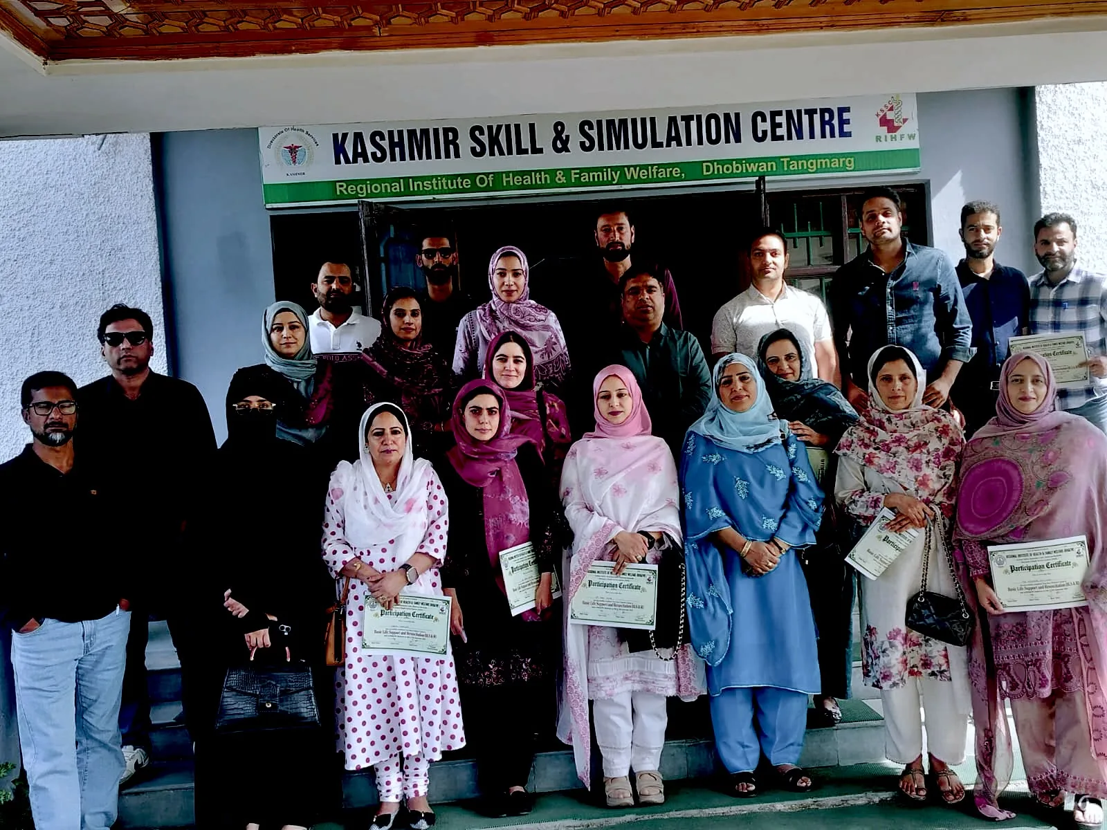Training participants holding certificates outside the Kashmir Skill & Simulation Centre